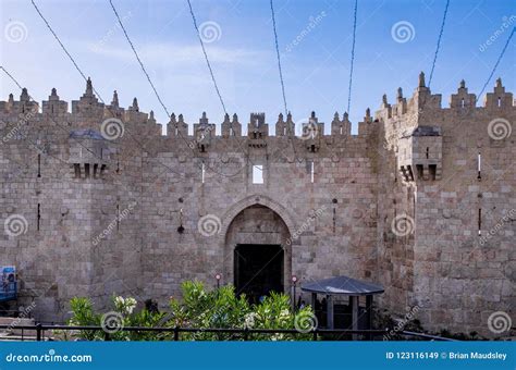 Damascus Gate, Old City of Jerusalem Stock Image - Image of holy, entry ...
