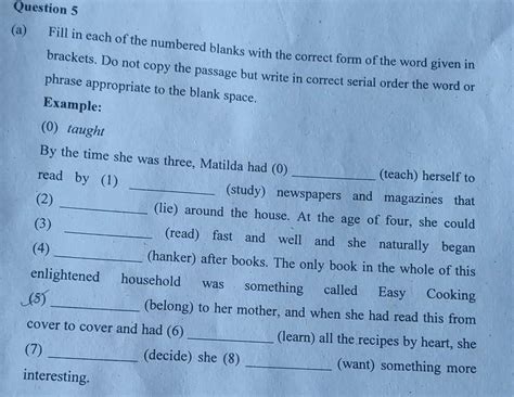 Q 5. (b) Fill in the blanks with appropriate words:1) He just scraped ...