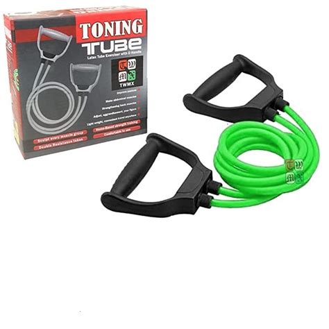 TWMX® Double Toning Tube Pull Rope Elastic Resistance Bands Fitness ...