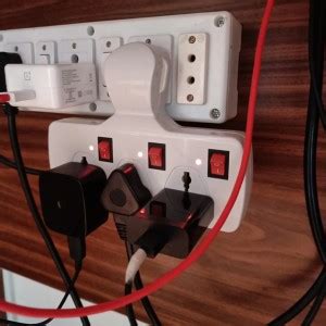 Nusaami Multi-Plug with Individual Switches, LED Indicators 3 Socket ...