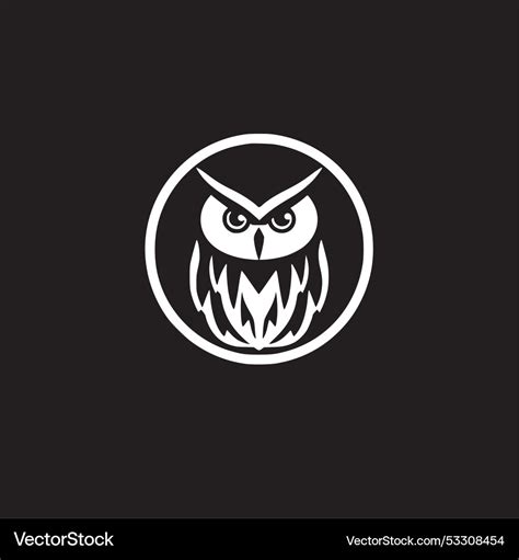 Owl - minimalist and simple silhouette Royalty Free Vector
