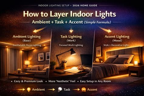 How to Layer Indoor Lights: Ambient + Task + Accent (Simple Formula ...