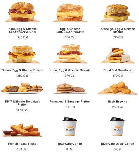 Burger King Breakfast Menu Pancakes