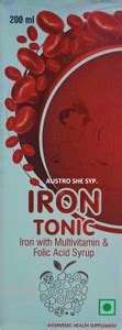 AUSTRO SHE SYP. Iron Syrup Tonic With Folic Acid, Vitamin B12 Improve ...