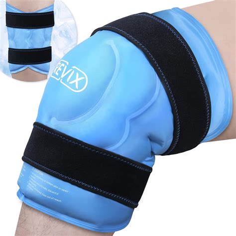 REVIX 20‘’ XXXL Knee Ice Pack Wrap Around Entire Knee, Large Ice Pack for Leg Discomfort ...