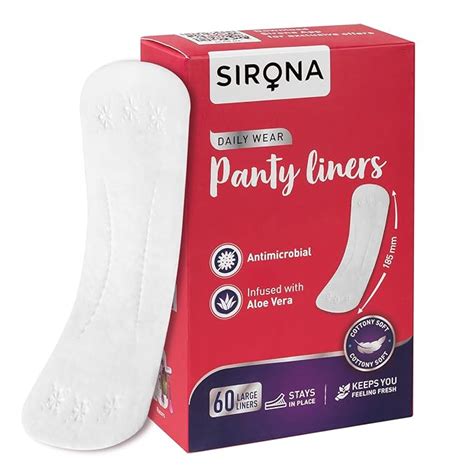 Buy Sirona Daily Use Panty Liners for Women with Aloe Vera - Pack of 60 ...