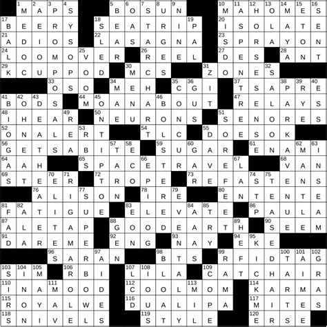 0129-23 NY Times Crossword 29 Jan 23, Sunday - NYXCrossword.com