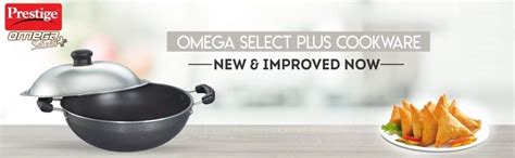 Prestige Aluminium Omega Select Plus Non-Stick Round Base Kadhai with ...