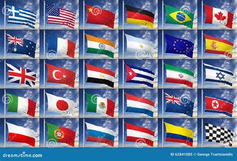 Collection of random flags stock illustration. Illustration of country ...