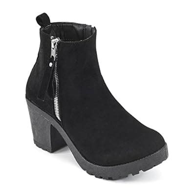 Buy TRUFFLE COLLECTION Women's TORI55 Black Suede Boots - 5 at Amazon.in