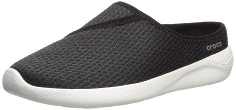 Buy Crocs Women's Women's LiteRide Mesh Mule Shoe, black/white, 6 M US ...