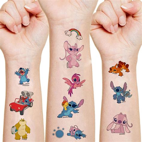 8 Sheets Cute Temporary Tattoos For Kids Lilo And Stitch | Desertcart INDIA