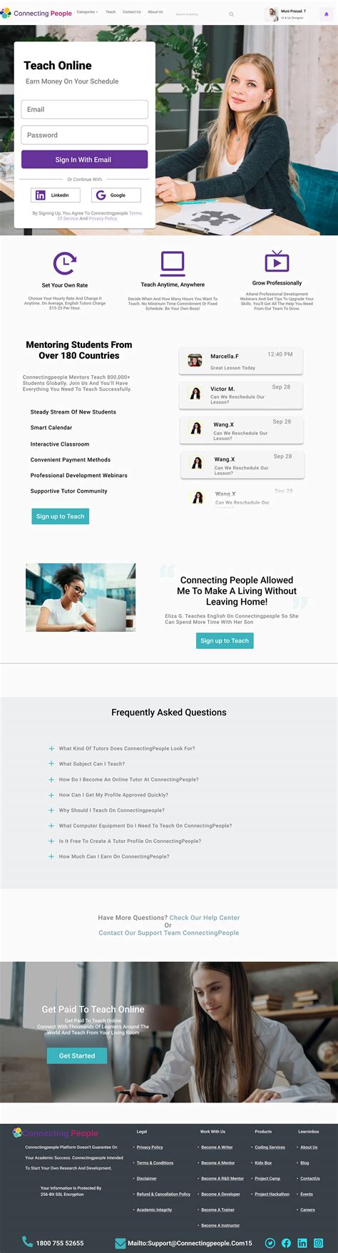 Connecting People Login Page on Behance
