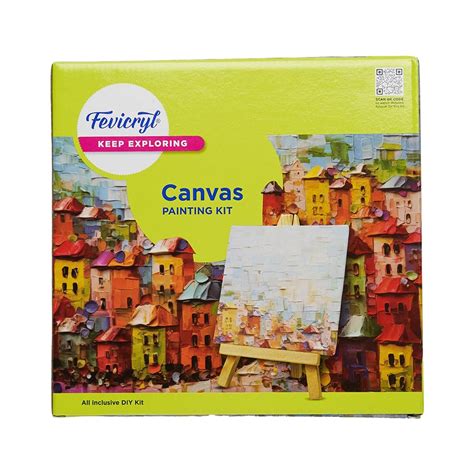 Fevicryl Canvas Painting Kit, All-Inclusive DIY Art Kit with Mini ...