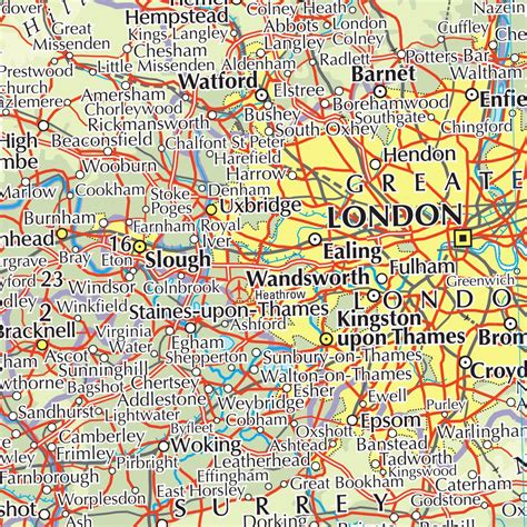 The Times Map of the United Kingdom: England (South) and Wales by Times ...