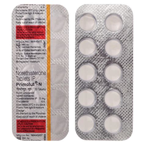 Primolut-N - Strip of 10 Tablets : Amazon.in: Health & Personal Care
