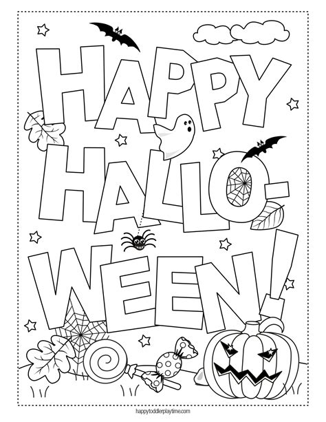 Happy Halloween Printables Coloring Pages