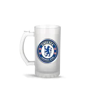 Buy Gen7 Glass Frosted Beer Chelsea Printed Unique Beer Mug (500 ml ...