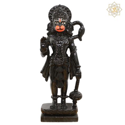 Black Stone Ashirwad Hanuman Murti for Homes and Temples – BMBIDOLS