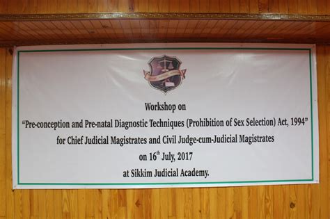 Workshop on "Pre-conception and Pre-natal Diagnostic Techniques ...