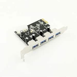 Generic 4 Port USB 3.0 PCIe Controller Card, Compatible with PCIe 2.0 ...