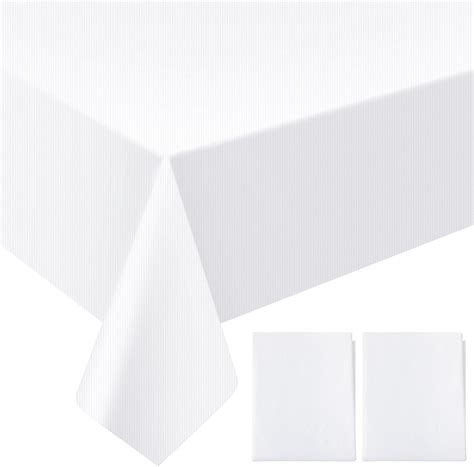 Amazon.com: Sinload 15 Pack White Paper Tablecloths for Rectangle ...