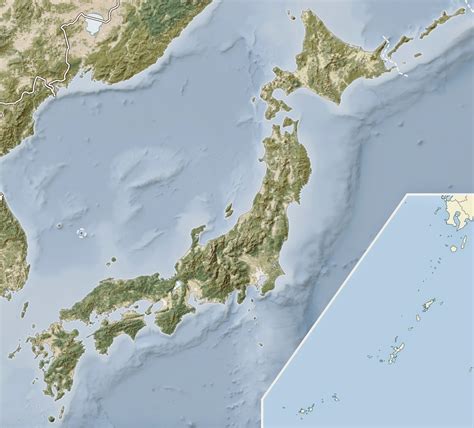Physical Features Map Of Japan
