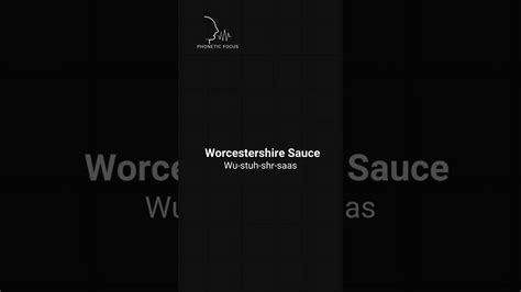 How to Pronounce Worcestershire Sauce Correctly - YouTube