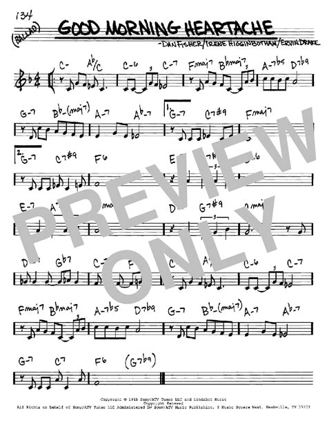 Good Morning Heartache by Billie Holiday Sheet Music for Real Book ...