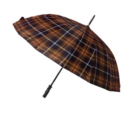 Checked Umbrella in Brown Colour, Striped Umbrella for both men and ...