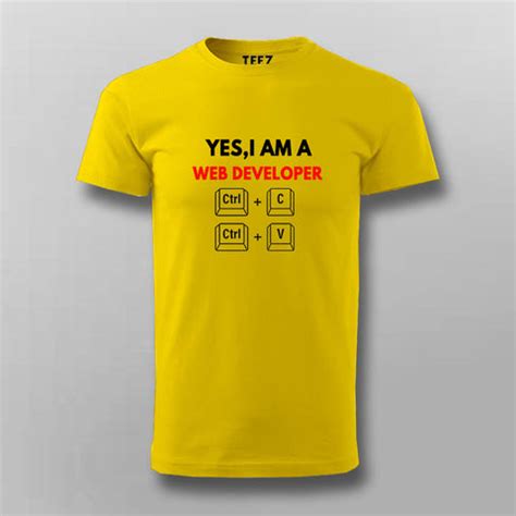 Web Developer Profession T-shirts For Men - TEEZ.in