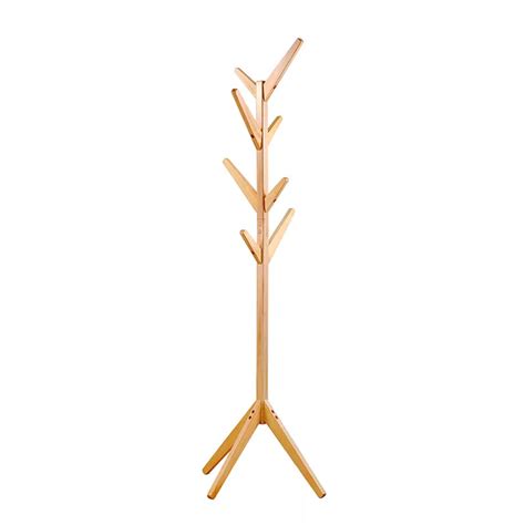 House of Quirk Free Standing Bamboo Tree Shaped Display Coat Rack ...
