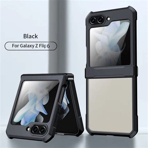 Samsung Galaxy Z Flip 6 Airbags Bumper Transparent Back Case Cover(Bla