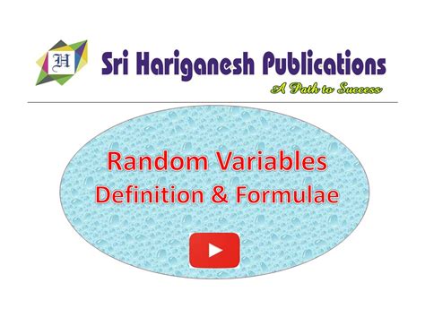 Random Variables - Video Lectures