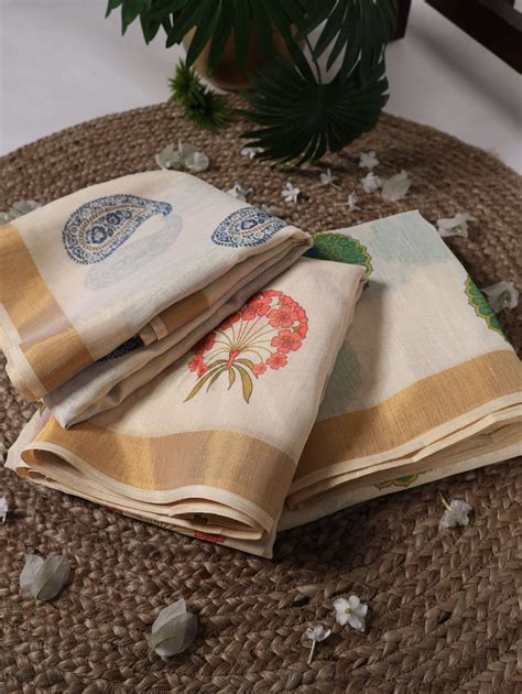 BANDHANI PALACE 7205 ONAM PRINTED SAREE AVAILABLE ONLINE AT BEST ...