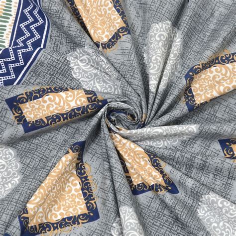 Rustic Grey Diamond Print Pure Cotton Double Bedsheet – JaipurFabric®