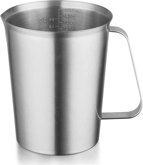 Amazon.com: 32 oz Stainless Steel Measuring Cup with Handle, 4 Cup ...