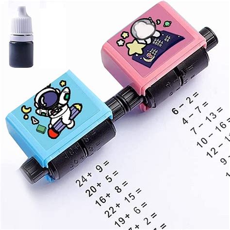Digital Teaching Stamp, Math Roller Stamp for Addition Subtraction Mul ...