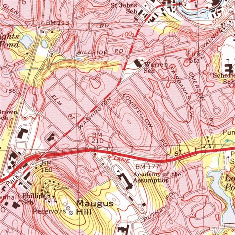 Natick, MA (1970, 25000-Scale) Map by United States Geological Survey ...