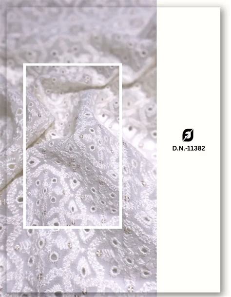Broderie Anglaise Georgette Embroidered Fabric – FabricDiary