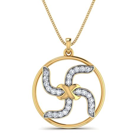 Nidal Jewels | Swastika Diamond and Gold Pendant