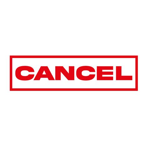 Cancel Red Stamp on a Transparent Background 23652081 PNG