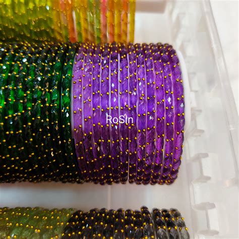 OG Raindrop crystal glass bangles premium first quality (1 dozen) – Rosin