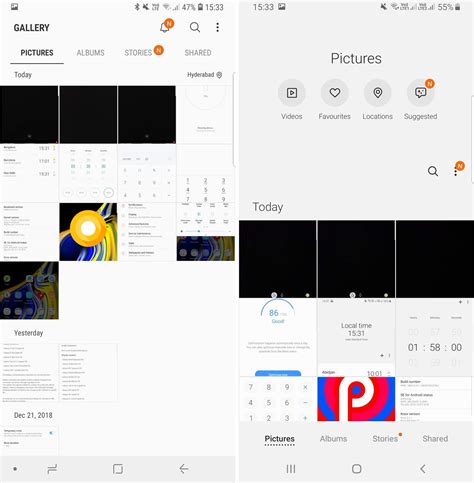 Comparativa de One UI (Android 9 Pie) con Samsung Experience