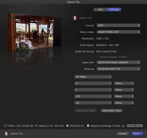 Create a multi-channel MXF file with Final Cut Pro - Apple Support (IN)