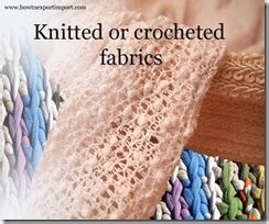 Customs procedures to export Knitted or crocheted fabrics