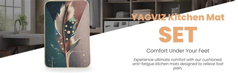 Buy YAGVIZ 2 Pcs of Kitchen Rugs and Kitchen Mats Non Skid Washable ...
