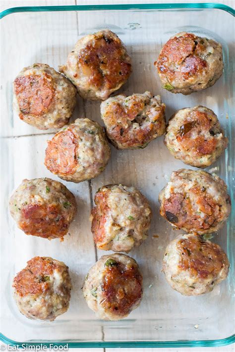 Italian Pork Sausage Meatballs Recipe and Video - Eat Simple Food