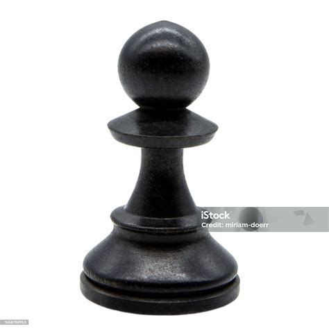 Black Wooden Pawn Chess Piece Stock Photo - Download Image Now - Black ...