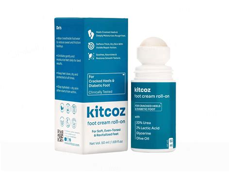 Buy Kitcoz Foot Cream Roll-On For Cracked Heels & Diabetic Foot Online ...